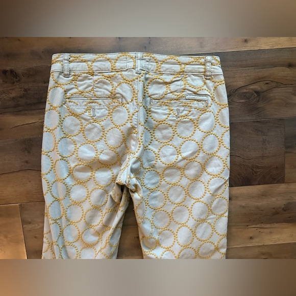 Anthropologie CHINO Embroidered Circle Pants – Size 25 | Relaxed Fit - Picture 12 of 13